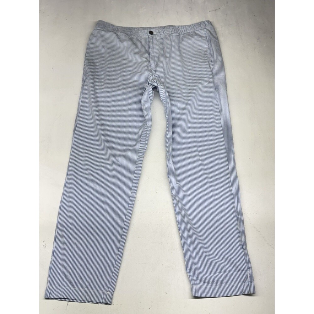 Bonobos Seersucker Chino Pants Golf Slim Taper Performance Striped Blue Mens XL